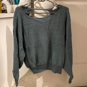 Green Cut Out Sweater!